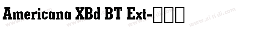 Americana XBd BT Ext字体转换 Americana XBd BT Ext字体转换